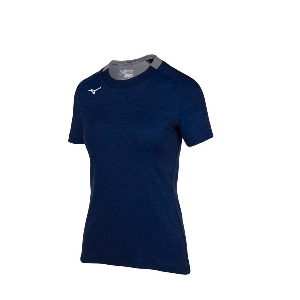 Maglietta Mizuno Alpha Short Sleeve Donna - Blu Marino - 49305-AMXL